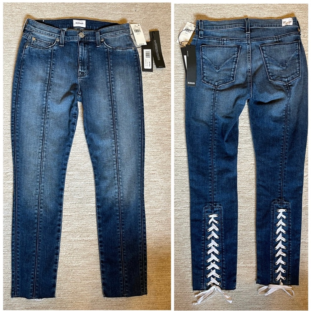 NWT Hudson Jeans with lace up on the back hem - Picture 5 of 5